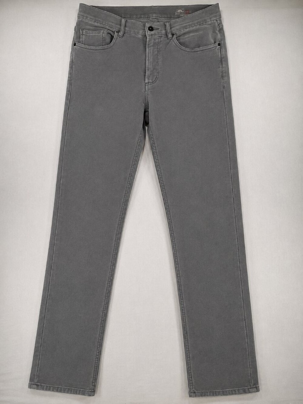 Faherty Jeans Mens 32 Gray Slim Straight Stretch Denim Stretch Terry 5 Pocket